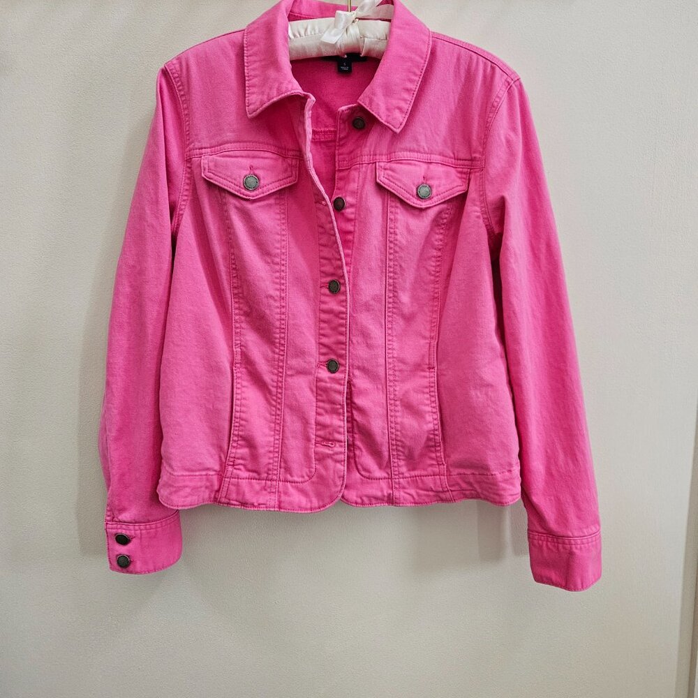 Women's Pink Jean Jacket - Size S - Picture 2 of 16